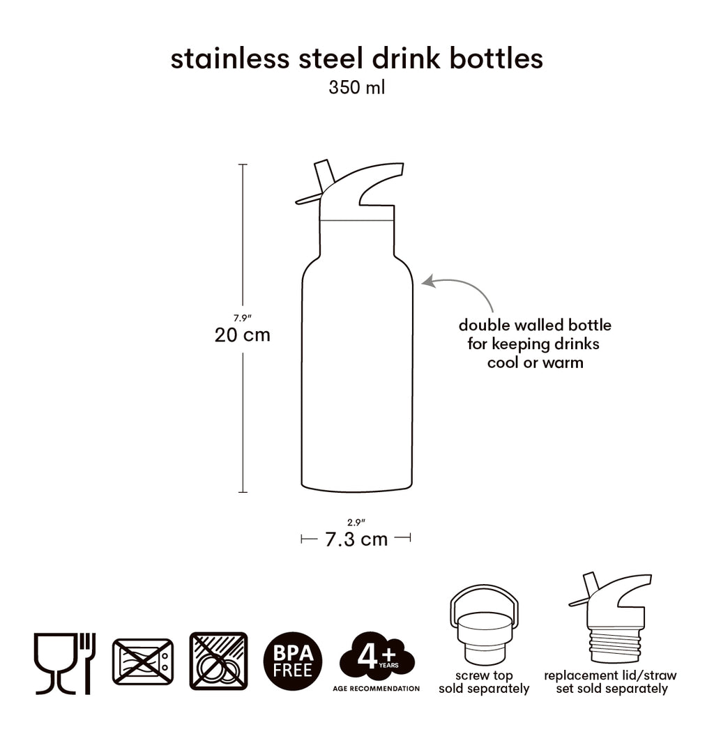 Edelstahl-Trinkflasche: Herzen