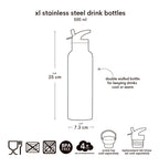 XL Edelstahl-Trinkflasche: Herzen