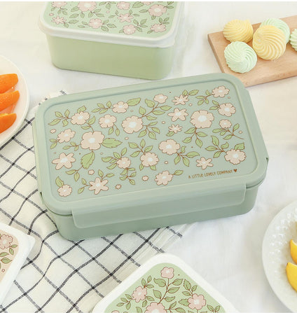 Bento-Lunchbox: Blüten - salbeigrün