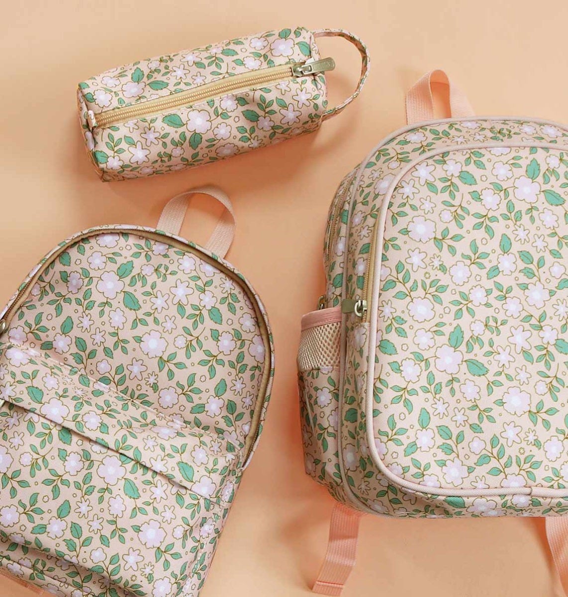Rucksack: Blüten - rosa