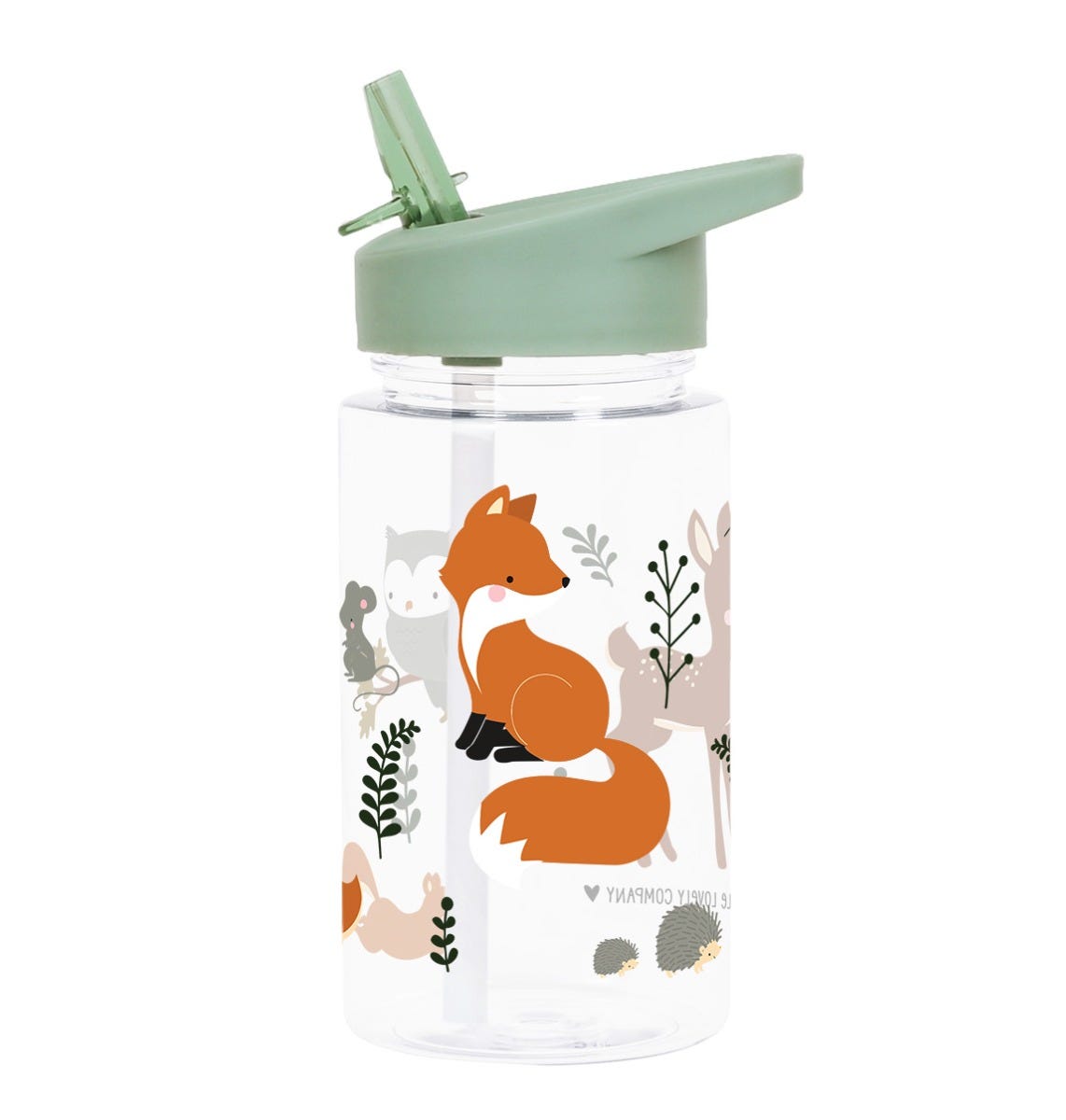 Luxylei Kawaii Erdbeer-Wasserflasche 480 Ml – Transparente Trinkflasche, Süßes Design, Für Schule, Sport & Outdoor
