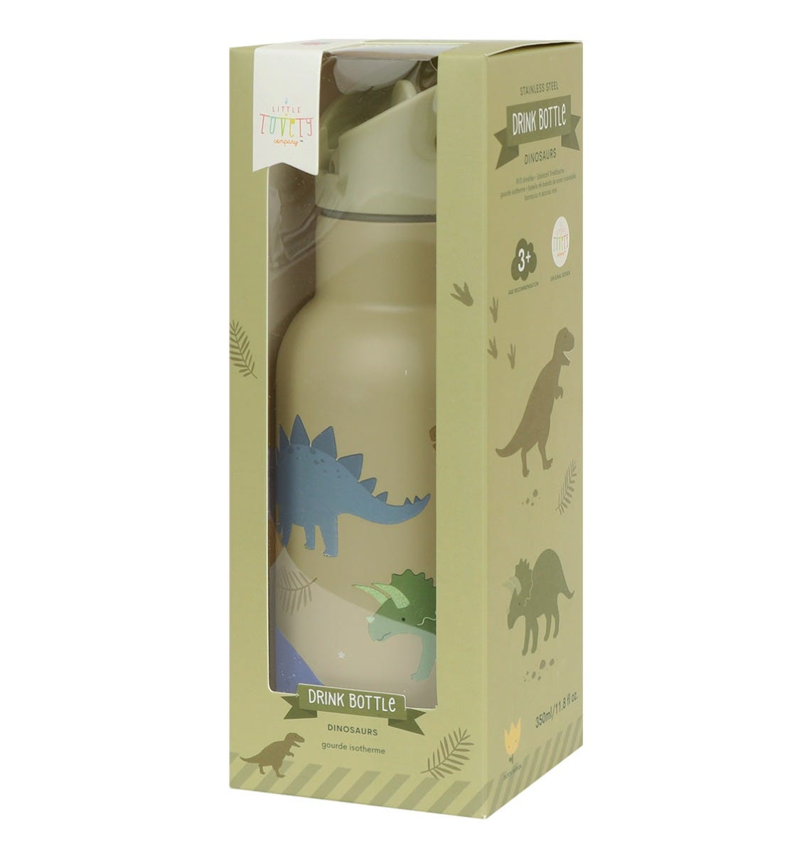 Edelstahl-Trinkflasche: Dinosaurier