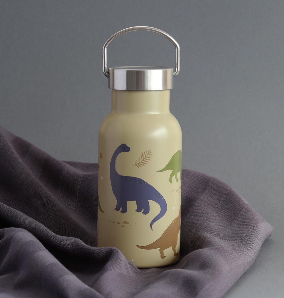 Edelstahl-Trinkflasche: Dinosaurier