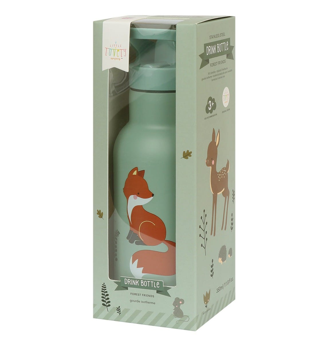 Trinkflasche aus Edelstahl: Waldfreunde