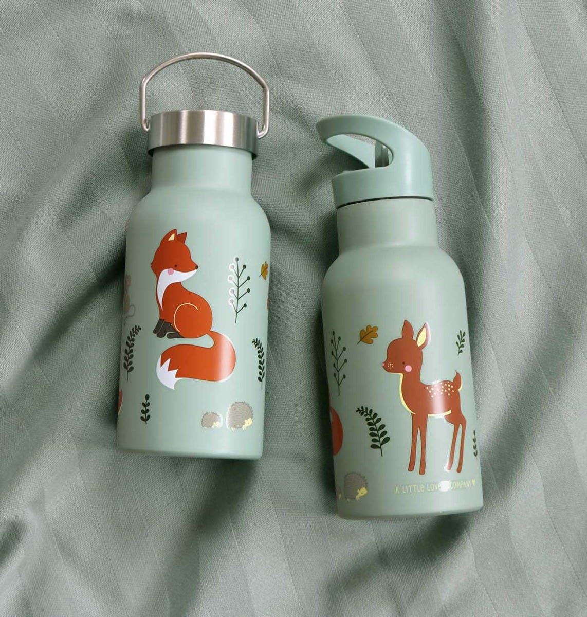 Trinkflasche aus Edelstahl: Waldfreunde