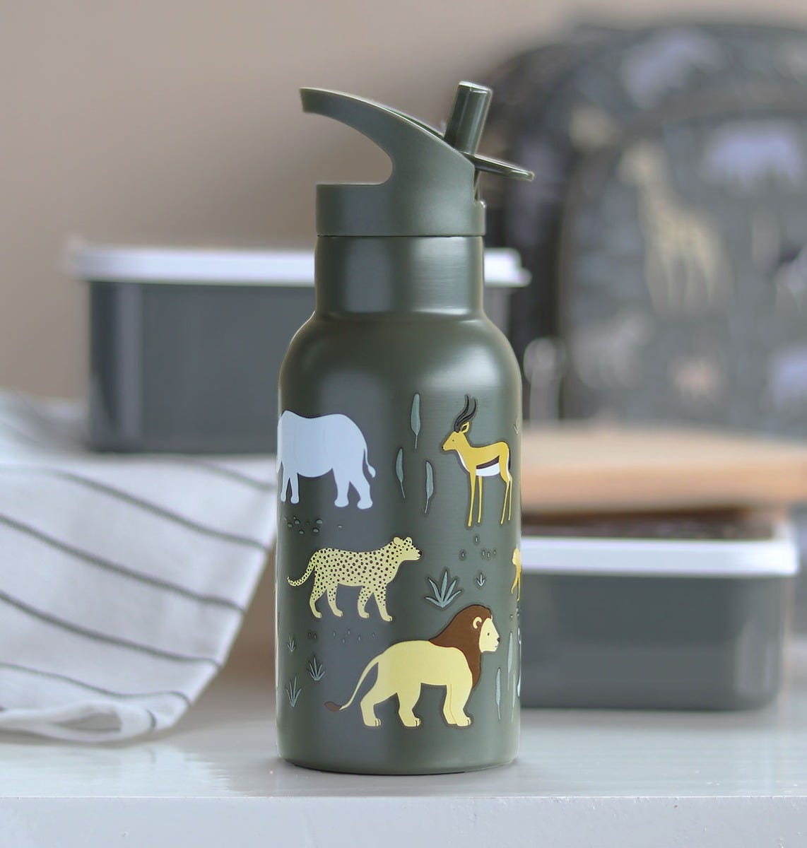 Edelstahl-Trinkflasche: Savanne