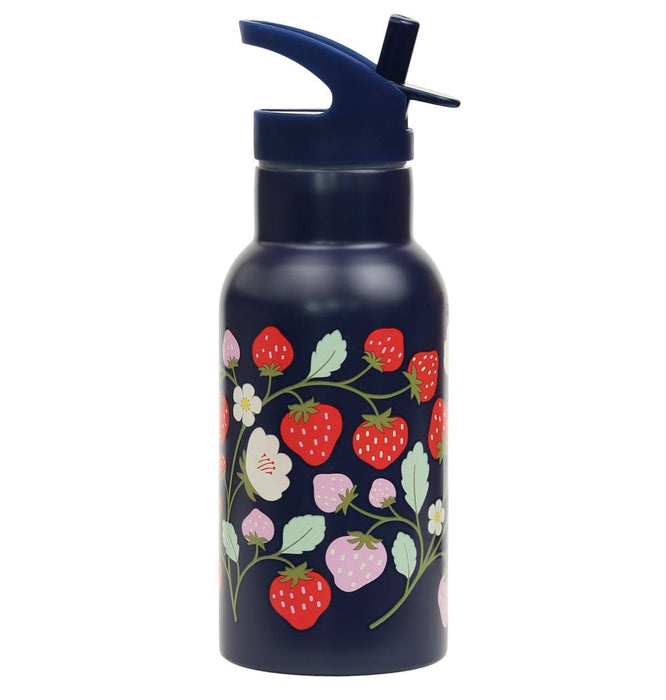 Edelstahl-Trinkflasche: Erdbeeren