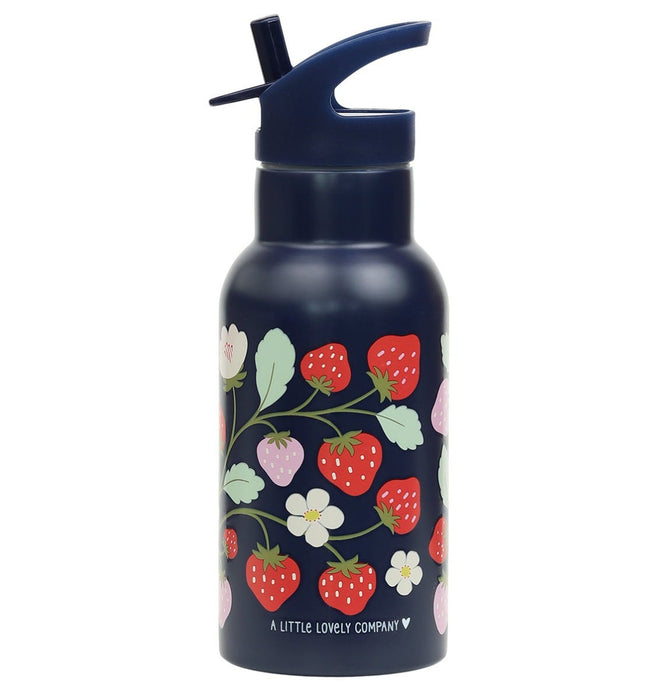Edelstahl-Trinkflasche: Erdbeeren