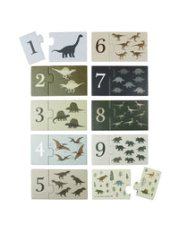 Zahlenpuzzle: Dinosaurier