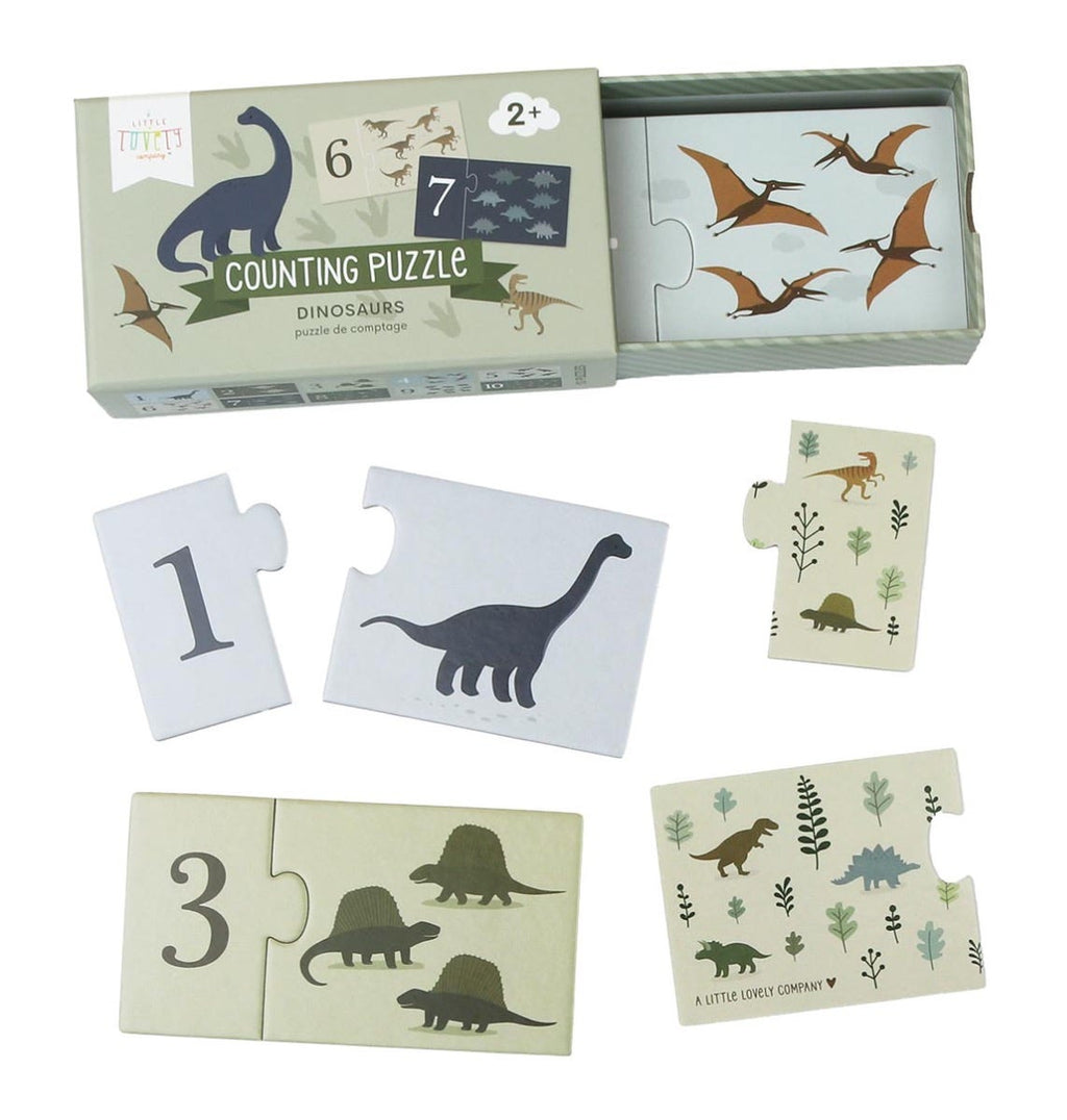 Zahlenpuzzle: Dinosaurier