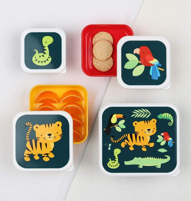 Brot- und Snackdosen Set: Dschungel Tiger 