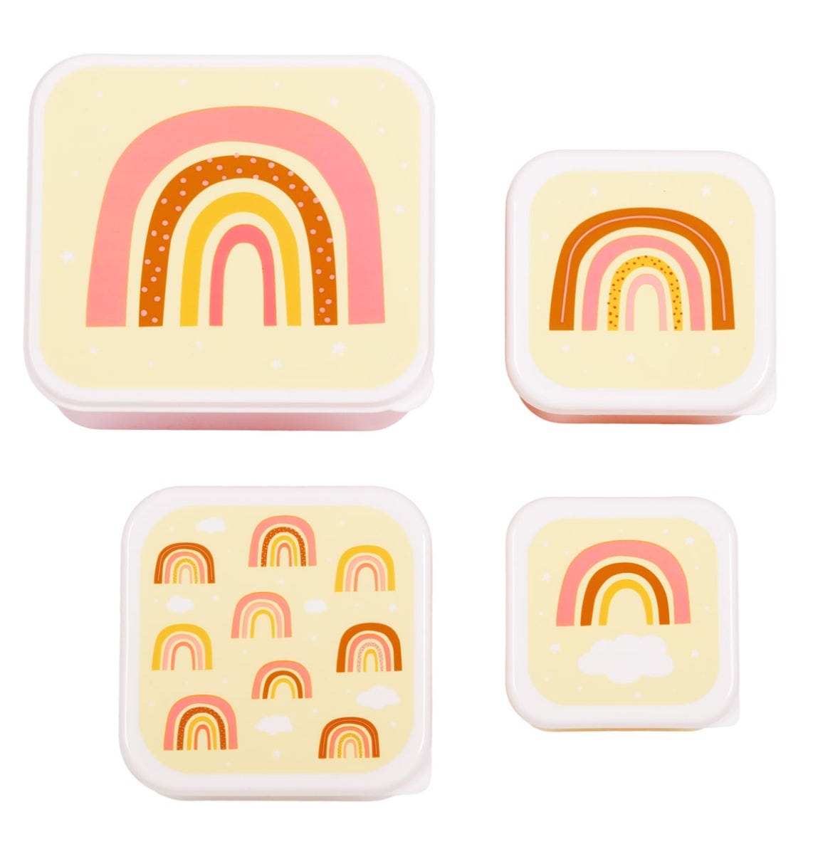 Brot- und Snackdosen Set: Regenbogen