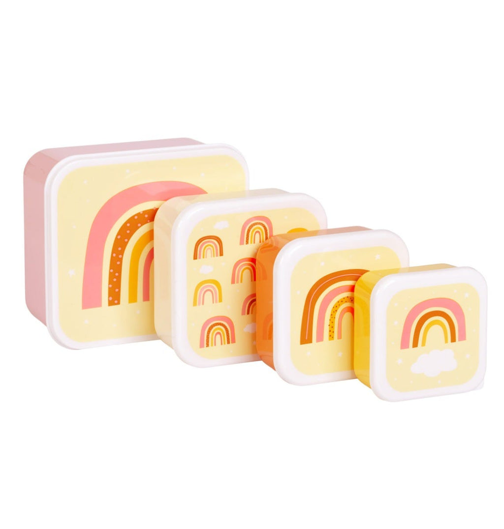 Brot- und Snackdosen Set: Regenbogen