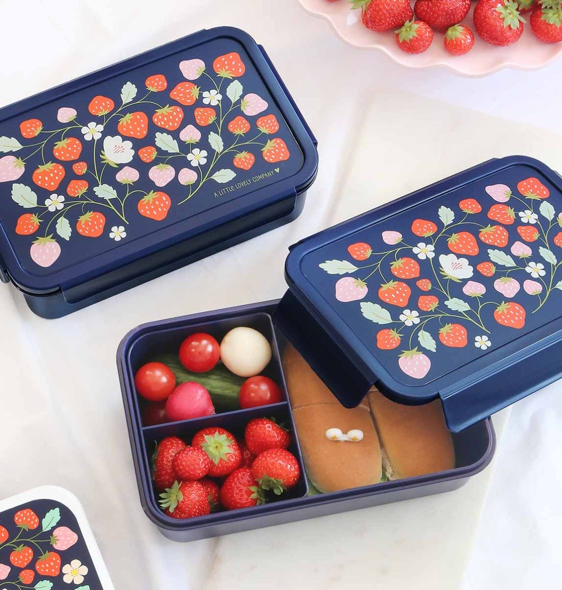 Bieco Lunchbox „Love“ – Mehrteilige Brotdose Mit Kammern, Löffel & Gabel