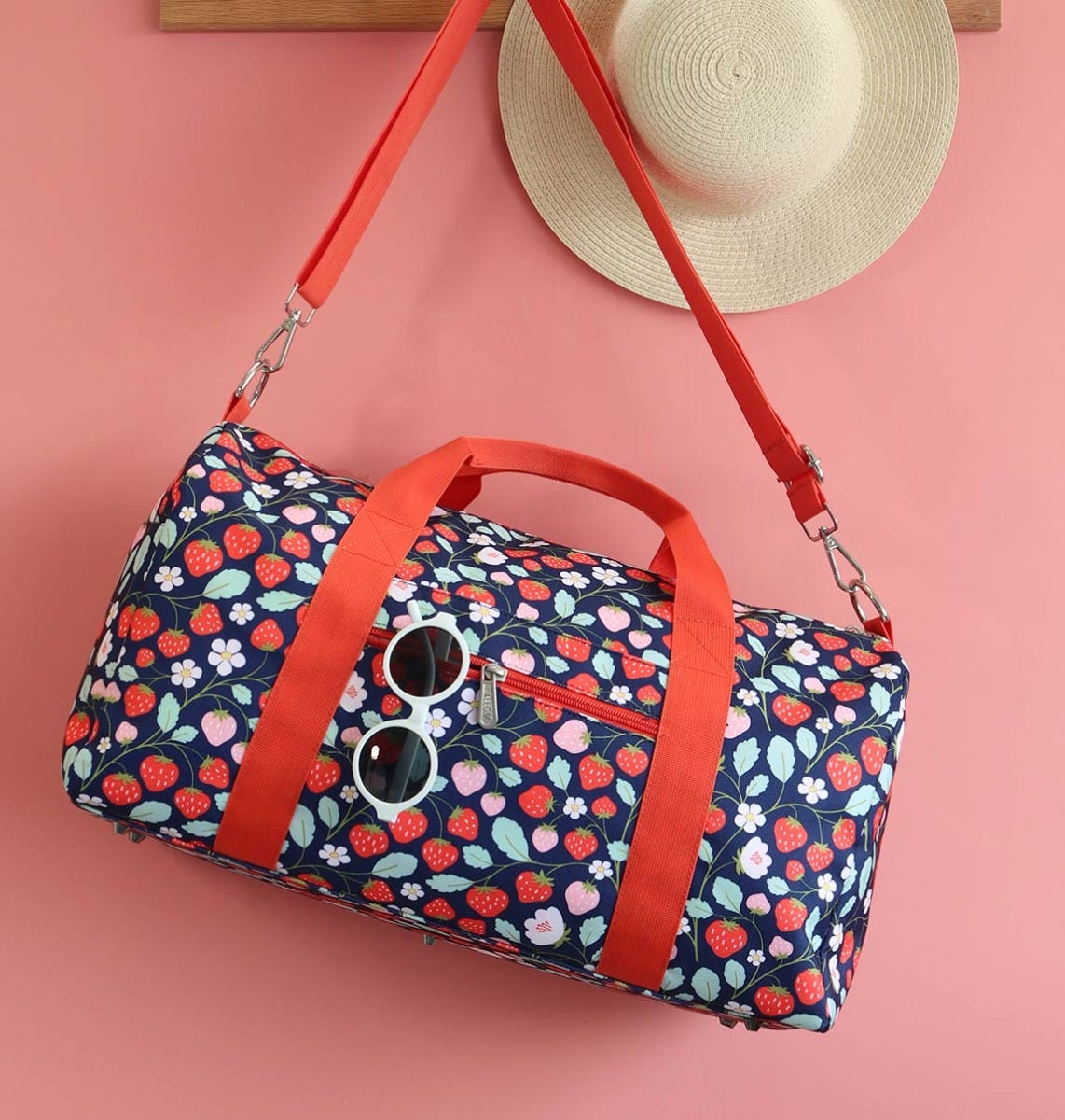 Reisetasche: Erdbeeren