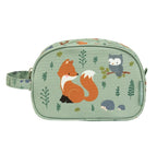 groen toilettasje voor kids met schattige dieren uit het bos van a little lovely company